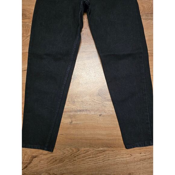 Vintage Levi's 501 Womens Jeans 9 Short Black Dark Wash Relax Fit Tapered Leg - Picture 2 of 13